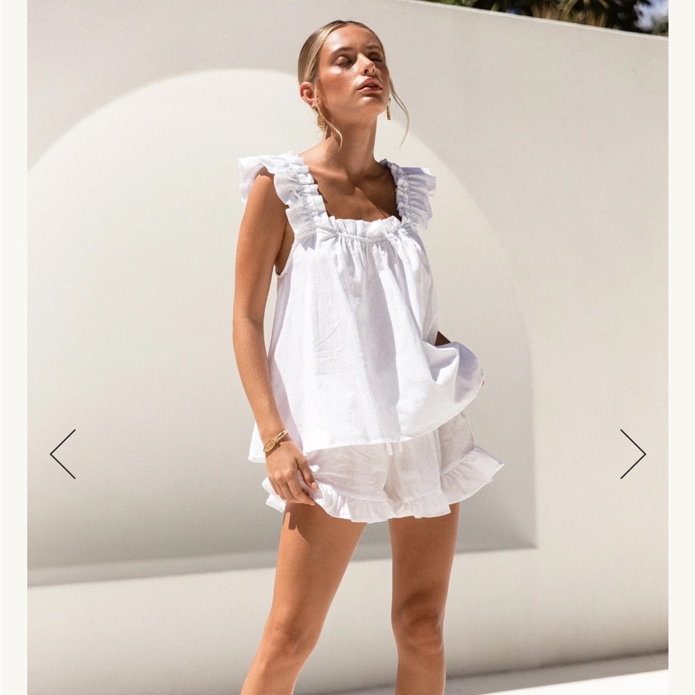 Piyama Nicolette White Sleep Set - size large